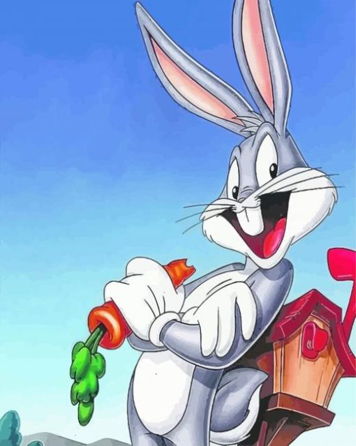 Cartoon Rabbit Bugs Bunny paint by number