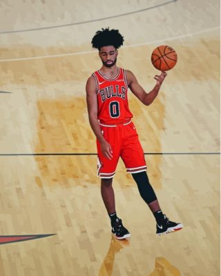 Chicago Bulls Coby White Basketball Player paint by number