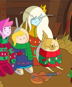 Christmas Fionna And Cake paint by number