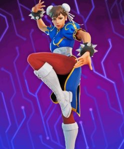 Chun Li Anime Fighter paint by number