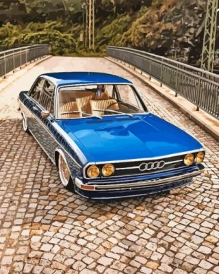 Classic Blue Audi 80 paint by number