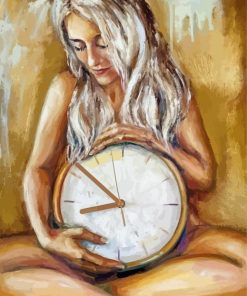 Clock Woman Art paint by number