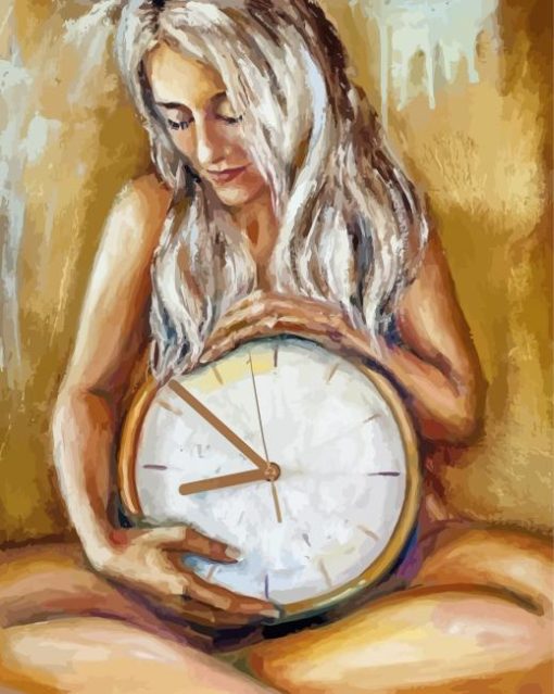 Clock Woman Art paint by number