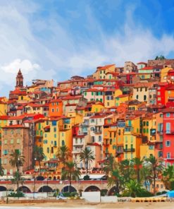 Colorful Houses In Nice Paint by number