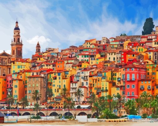 Colorful Houses In Nice Paint by number