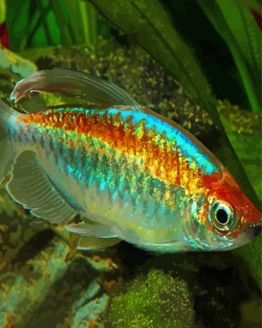 Congo Tetra Tropical Fish paint by number