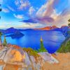 Crater Lake Landscape paint by number