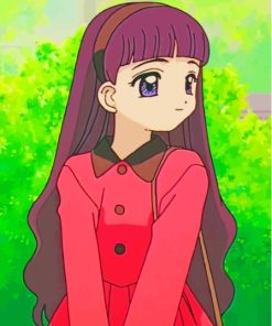 Cute Tomoyo Daidouji paint by number