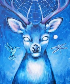 Deer In Moonlight paint by number