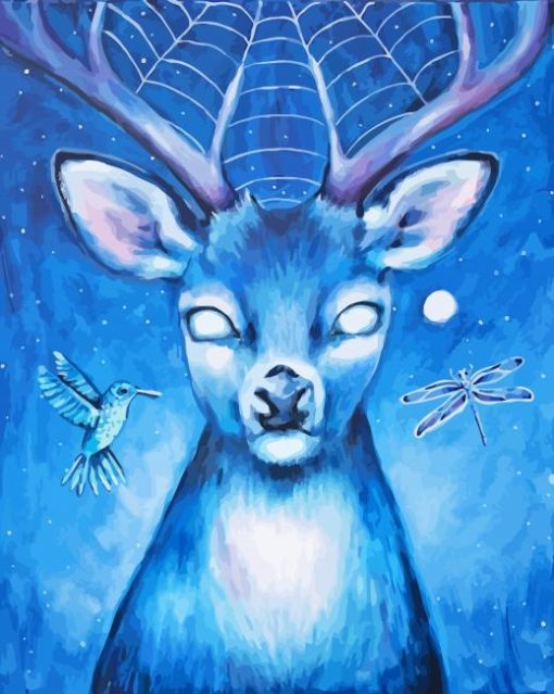 Deer In Moonlight paint by number