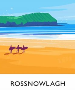 Donegal Rossnowlagh Ireland Poster Paint by number