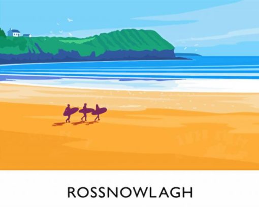 Donegal Rossnowlagh Ireland Poster Paint by number