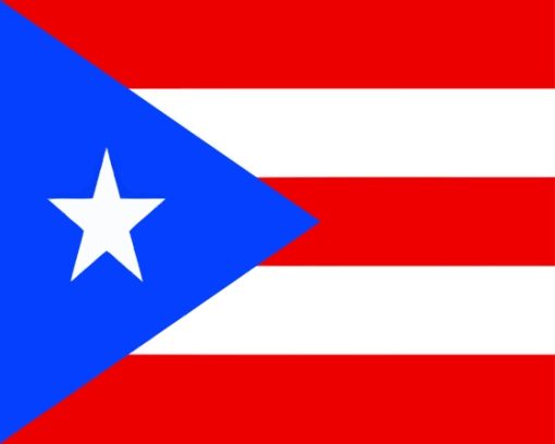 Flag Of Puerto Rico paint by number