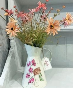 Flowers In Water Jug paint by number