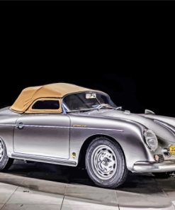 Grey And Brown Porsche 356 paint by number