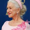 Helen Mirren In Pink Dress Paint by number