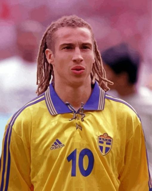 Henrik Larsson Football Player paint by number