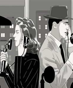 His Girl Friday Illustration paint by number