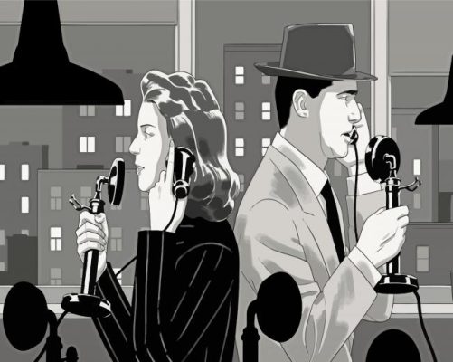 His Girl Friday Illustration paint by number