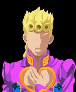 Illustration Giorno Giovanna Jojos Bizarre Adventure paint by number