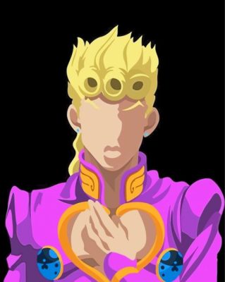 Illustration Giorno Giovanna Jojos Bizarre Adventure paint by number