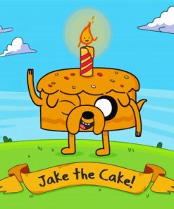 Jake The Dog Cake paint by number