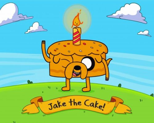 Jake The Dog Cake paint by number