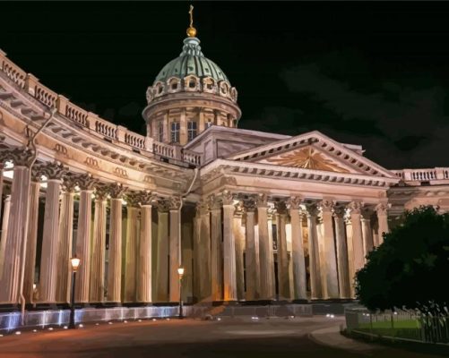 Kazan Cathedral St Petersburg paint by number