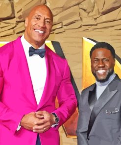 Kevin Hart And Dwayne Johnson paint by number