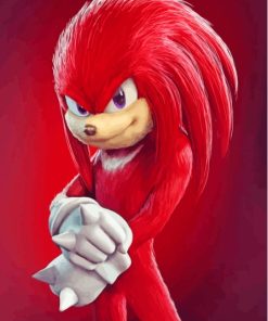 Knuckles The Echidna paint by number