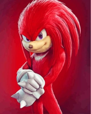 Knuckles The Echidna paint by number