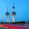 Kuwait Towers Night Time paint by number