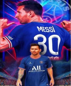 Lionel Messi PSG Player paint by number