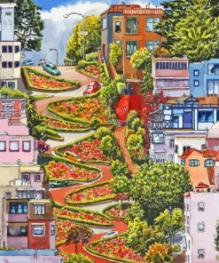 Lombard Street San Francisco California paint by number