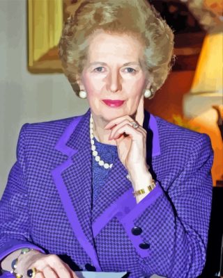 Margaret Thatcher Prime Ministre paint by number