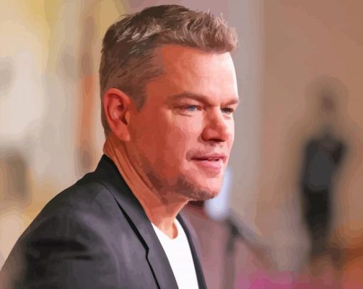 Matt Damon paint by number