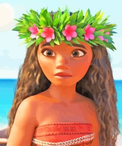 Modern Disney Princess Moana paint by number