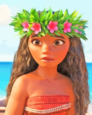 Modern Disney Princess Moana paint by number