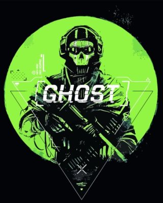 Modern Warfare Ghost Poster Paint by number