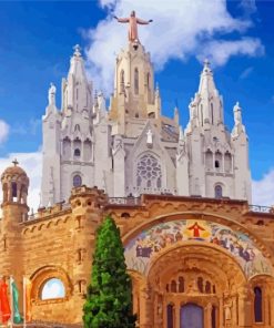 Mount Tibidabo Barcelona paint by number