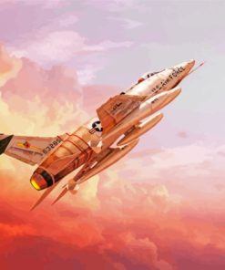 North American F100 Super Sabre paint by number