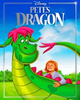 Petes Dragon Movie paint by number