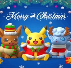 Pokemon Christmas Paint By Numbers