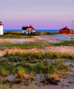 Provincetown Race Lighthouse Massachusetts paint by number