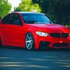 Red BMW M3 F80 Luxury Car paint by number