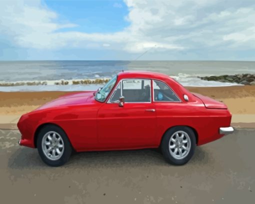 Red Classic Reliant Scimitar paint by number