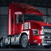 Red Mack Truck paint by number