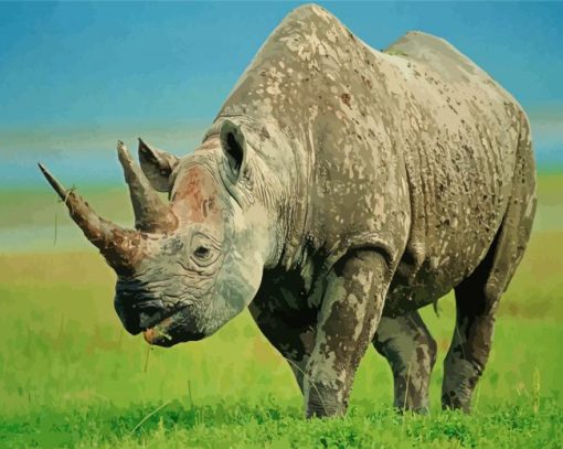 Rhinos Animal Paint by number