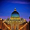 Saint Peter Basilica At Night paint by number