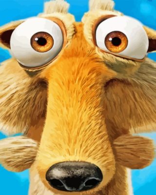 Scrat Cartoon Character paint by number